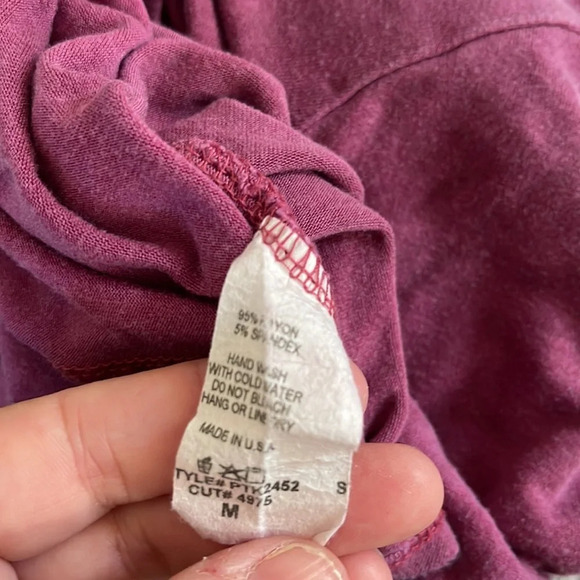 Women’s Pomelo 3/4 sleeve length fitted pink top Medium - Picture 4 of 4